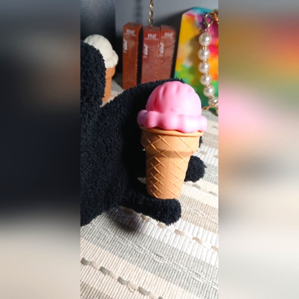 Ice Cream Cone Lipstick , Jewelry, and Keychain Bundle